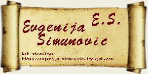 Evgenija Simunović vizit kartica
